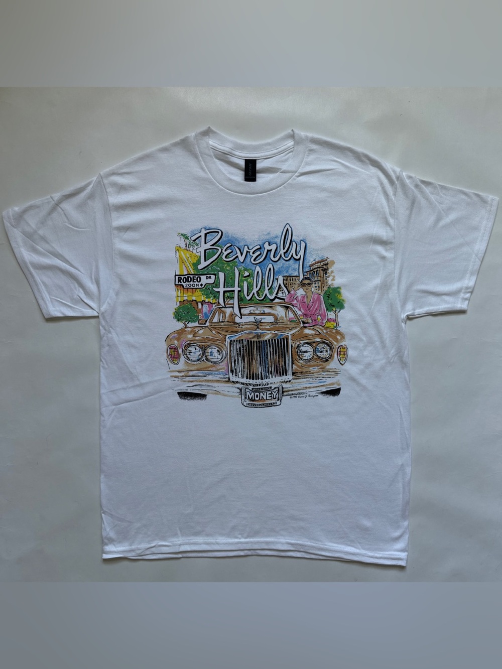 Beverly Hills Rolls Royce Rodeo drive California souvenir graphic tee